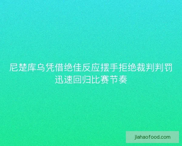 尼楚库乌凭借绝佳反应摆手拒绝裁判判罚迅速回归比赛节奏