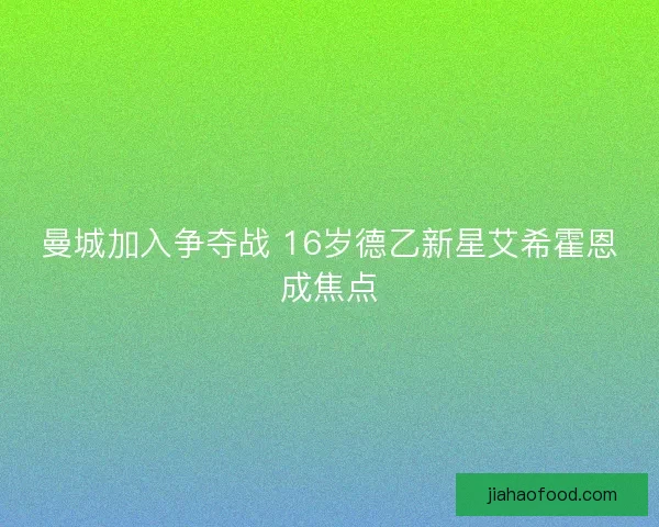 曼城加入争夺战 16岁德乙新星艾希霍恩成焦点