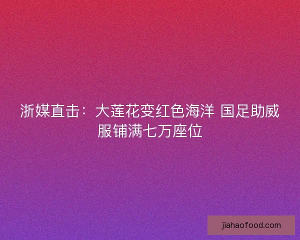 浙媒直击：大莲花变红色海洋 国足助威服铺满七万座位