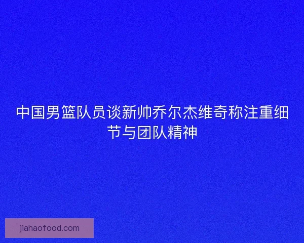 中国男篮队员谈新帅乔尔杰维奇称注重细节与团队精神